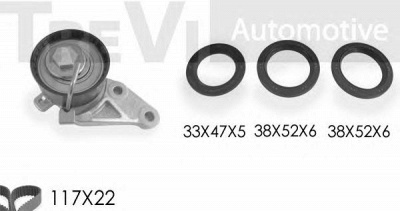 TREVI AUTOMOTIVE kd1203s -  Комплект ремня ГРМ